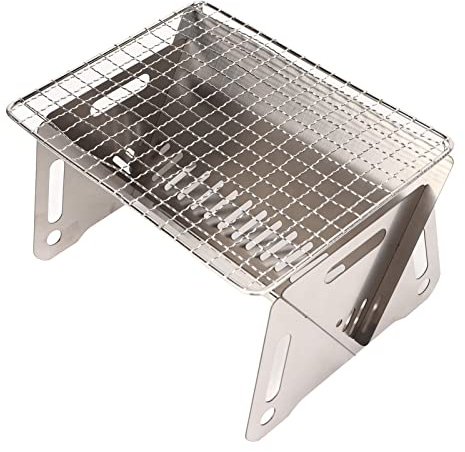 Drfeify Grill di Carbone Pieghevole per la Griglia del Barbecue in Acciaio Inossidabile per Picnic da Campeggio Esterno, Barbecue Portatile con Fori di Ventilazione