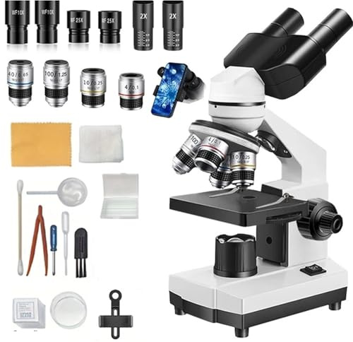 Mikroskop, Kikarsikte 40X‑1600X HD Inspektionslaboratorieoptiskt kikarsikte Verktygssats for skolor, hem och vetenskaplig forskning
