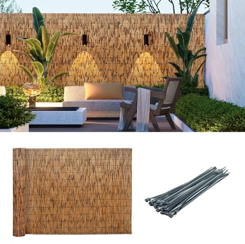 Rouleaux de clôture en bambou – Balustrade de jardin écologique pour terrasses, balcons et tonnelles Solution de décoration extérieure, installation facile