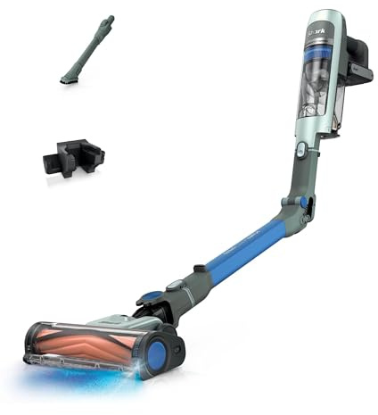 Shark PowerDetect Speed Akku-Staubsauger, Reverse Clean Salbeigrau IA1243EU | Anti-Allergen-HEPA-Filtration, bis zu 60 Minuten Laufzeit, inklusive Wandhalterung und Fugendüse, Salbeigrau