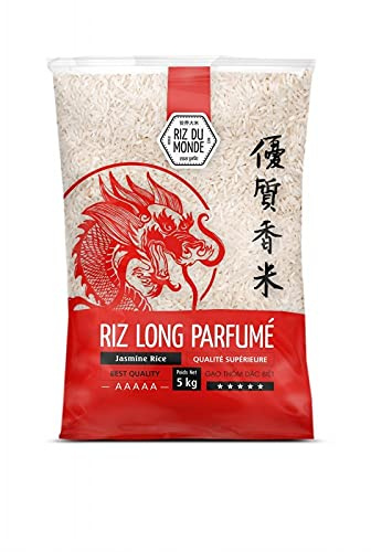 RIZ DU MONDE - Riz Long Blanc Parfumé Dragon 5Kg - le Lot De 2