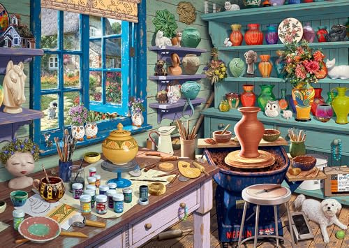 Schmidt Spiele 59656 Künstler-Atelier, 1000 Teile Secret Puzzle | Secret Puzzle