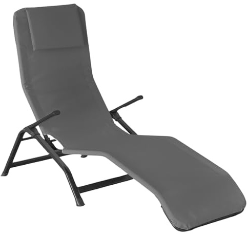 OKAFFAREFATTO MADDALONI Sdraio lettino metal far beachtlux oscillante grigio new 2024