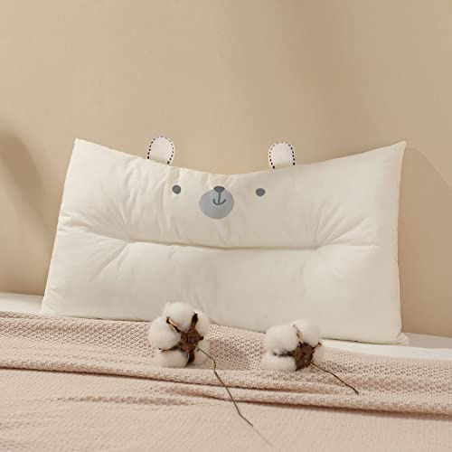 Choc chick Toddler Pillow,20X14inches Machine Washable Soft Hypoallergenic Kids Pillows,Child Cute Animal Perfect Toddler Pillows for Sleeping 2 Year Old (Bear)