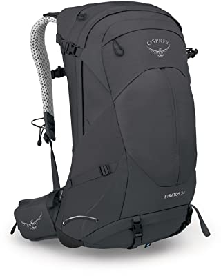 Osprey Stratos Men's Backpack, 34L, Tunnel Vision Grey, O/S