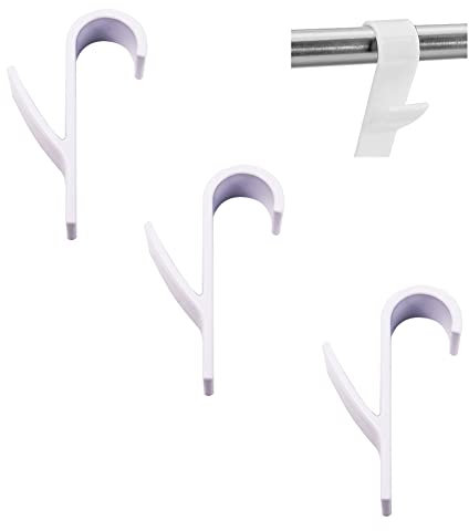 Ganci per Termoarredo Bagno, Appendini per Termoarredo, Appendi Accappatoio Bagno, Appendi Asciugamani Bagno, per Asciugamani/Gancio Scaldasalviette, Bianco (3pc)