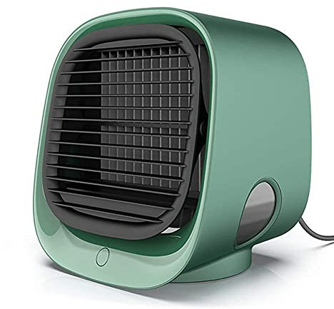 Air Cooler for Home Office Evaporative Coolers Mini Portable Air Conditioner,Multi-Function Humidifier Purify USB Desktop Air Cooler Fan,with Water Tank for Home Dorm Pink 6X6X6Inch dehumidi