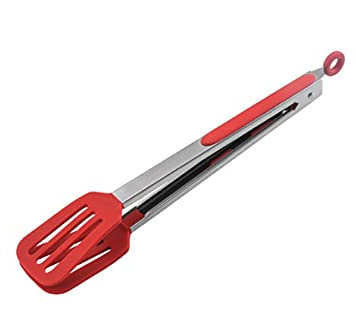 RTHGTFQZ Pinze Cucina Pinze Alimentari, for Cucina Cucina, Barbecue, con Silicone, (Rosso) Dimensioni: 34 * 5,5 cm, Resistenza ad Alta Temperatura