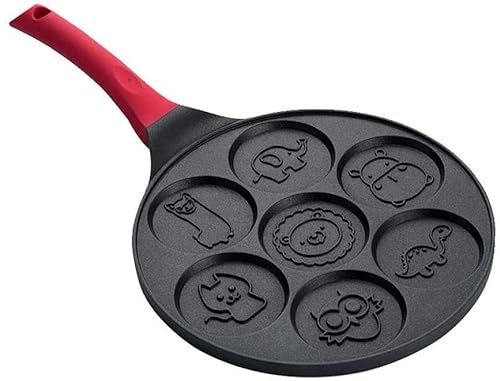 Pfannkuchenpfanne Induktion Pancake-Pfanne Nicht-Stick-Krepp Pan Pancake-Pfanne, 7-Loch-Mini-Pancake-Pfanne, Pfanne mit Rutschfester Griff