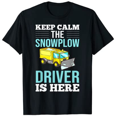 Snow Plow Tractor Machine Truck Shovel Driver Snowplough T-Shirt