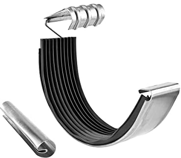 zbs24 Zink Rinnenverbinder für 250er Dachrinne - Set mit Wulstverbinder, einfacher Schnappverbindung und langlebiger EPDM Dichtung