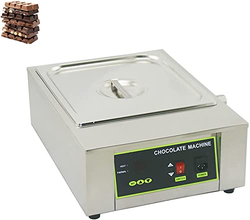 8Kg Chocolate Melting Machine, 1000W Electric Chocolate Melter Pot Heater 30-85℃ Temperature Adjustable Tempering Machine Stainless Steel Food Warmer (Single Tank)