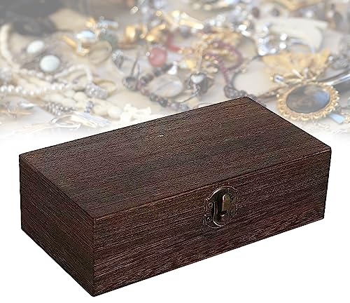 Nizirioo Kleine Holzbox Holzkiste mit Deckel 20 x 10 x 6 cm Kiefernholz Holzbox mit Deckel Braun, Erinnerungsbox, Holzkiste Aufbewahrungsbox aus Naturholz, für Lagerung, Dekoration als Geschenk