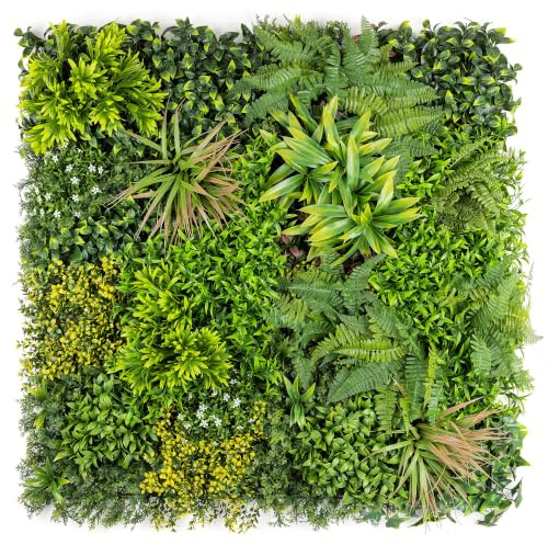 Christow Oasis Artificial Living Wall Panels, 1m x 1m, 3 Pack | 6 Panels, Each Measuring 1m x 50cm, Privacy Screening for Fences & Walls, Indoor & Outdoor Use, Waterproof & UV Protected