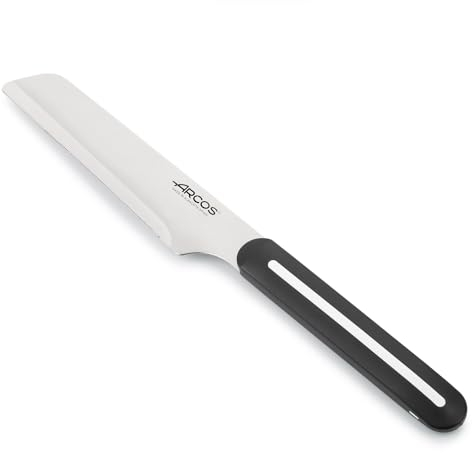 Arcos Couteau de Cuisine Microdenté - Pour Fruits et Légumes, Lame 140 mm, Manche Ergonomique, Acier Inoxydable NITRUM, Série LINEA