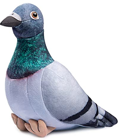 lilizzhoumax Peluche a forma di piccione, 23 cm, animale simulato, uccello Kawaii, piccione realistica, giocattolo per animali selvatici, regalo per amici e bambini