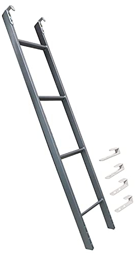 KAZUP Wohnmobil-Etagenleiter mit Haken, Metall-Doppelbettleiter, verstellbare 4-stufige Einstiegsleiter, für Wohnmobil/Wohnmobil/Kombi/Kinder (Größe: 1,4 m/4,6 Fuß)