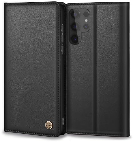 Thorhülle Handyhülle für Samsung Galaxy S24 Ultra 5G Hülle, Lederhülle Schutzhülle Tasche für Samsung S24 Ultra Hülle Wallet Kartenfach Standfunktion Flip Case für Galaxy S24 Ultra Klappbar,Schwarz