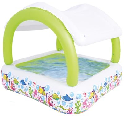 ETUCYNG Piscine carrée pour, Piscine Gonflable - Pataugeoires spacieuses de Taille familiale | Piscine pour sécurisée avec Parasol pour Jardin ou terrasse