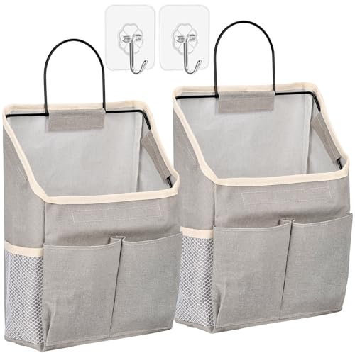 2 Stück Hängeorganizer mit 4 Taschen Hängeregal Hängeaufbewahrung Wandorganizer Faltbarer Hängetasche taschen Aufbewahrung organizer hängend für Badezimmer Schlafzimmer Küche Büro 23.5 x 10 x 30.5 cm