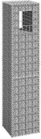 Somanki Gabionensäule, Gabionen Säule, Gabionen Zaun, Gabionen Pfosten, Gartenzäune Für Den Außenbereich, 40x40x180 cm Eisen