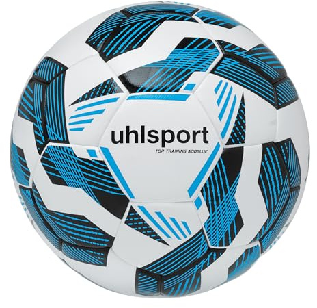 uhlsport Fußball Fairtrade Top Training Addglue weiß/schwarz/Fluo blau Gr. 3, 4, 5