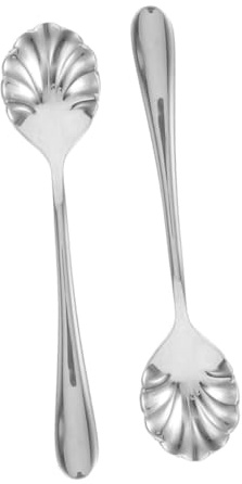 PRETYZOOM 2piezas Cucharas De Acero Inoxidable Forma De Cucharas Medidoras Para Helado Azúcar Postres y Té Para Mezclar Bebidas