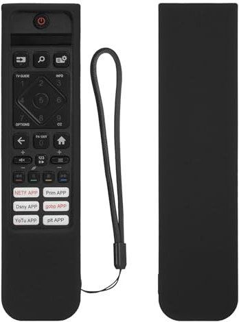 Funda Protectora de Silicona para Philips TV 50PUS7009/12 43PUS7009/05, Funda de Mando a Distancia Compatible con Philips SRC-3215-01 SRC-3216-12 Remote, Duradera - Negro