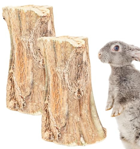 Palabos de masticación de Madera - Toya de Conejito Saludable de 2 Paquetes, Cuidado de roedores orgánicos | Suministros de molienda de Dientes de Mascotas pequeños, Juguetes de masticación de