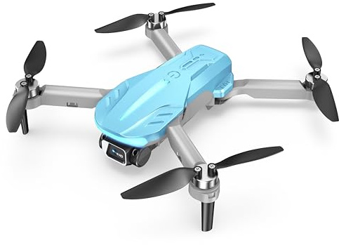 FERIETELF B16 GPS Drone with 4k HD Camera for Beginners,60 Min Long Flight Time, Long Control Range, Auto Return, Brushless Motor, RC Quadcopter for Beginners（Light blue）