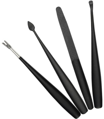 HONMEET Herramientas para Manicura de Acero Inoxidable Kit para Cuidado de Cutículas con Empujador Removedor de Muerta y para Uñas y Pies Seguro para Sensible