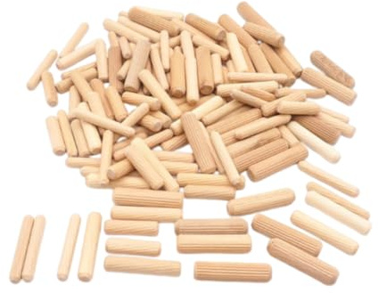 mophrati 300 Stück Holzdübel Pin Möbel Kleiderschrank Holzbearbeitungsstangen DIY Projekt Positionierung Guide Locator Werkzeug Zubehör