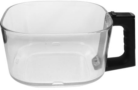 LALADEFIEE Cajón Cuadrado de Vidrio para Freidora de Aire 45L Recipiente Interior Transparente para Hornear y Freír Accesorio Repuesto Compatible para Cocina Diaria