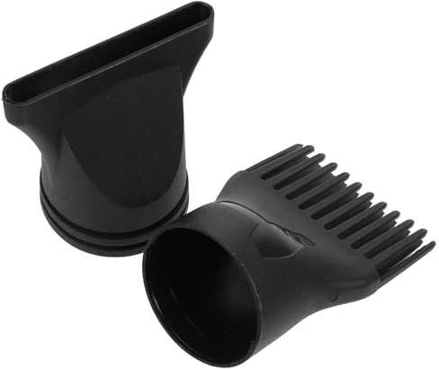 Ugello Phon Nero, Accessorio Concentratore per Styling | Plastica, Confezione da 2 Pezzi, Forma Circolare, Compatibilità Ampia, Uso Quotidiano e Saloni