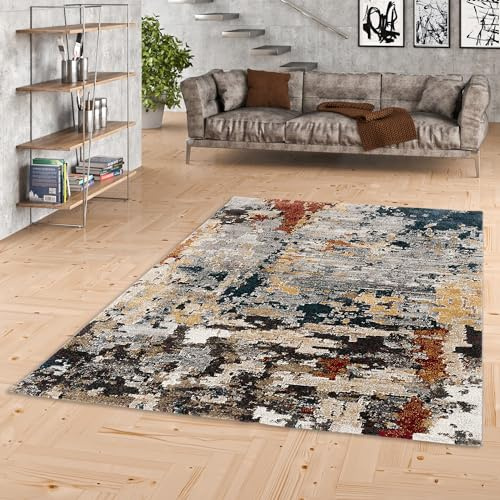 Pergamon Kurzflor Wohnzimmer Designer Teppich Maui Modern Bunt Mix Verlauf in 5 Größen