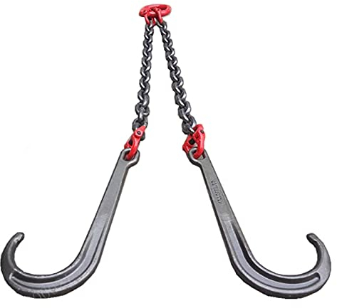 Long Shank J Hook Tow Kette W. RTJ. Cluster- & Greiferhaken, Auto-Anhänger-Haken Type J-Aufhängungskette Doppelhaken 4T, 5T. Bremsseil Trolley Seil Transportkettenanhänger Haken LKW Haken Lanyard