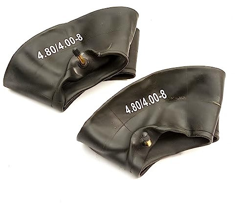 Pack of 2 Inner Tubes 4.80/4.00-8 Inner Tube Bent Schrader Valve 8 Inch Wheel Barrow Wheelbarrow Garden Trolley Trailer Tyre Tube 4.80-8 4.00-8