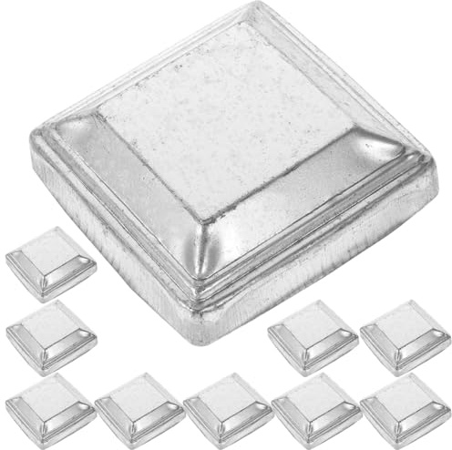 Angoily Pfostenkappen Aus Metall Abdeckung 86 X 86mm 10 Stück Zaunpfostenkappen Für Den Außenbereich Pyramidenkappenenden Dekorative Pfostenabdeckungen Für Den Garten Und Hof