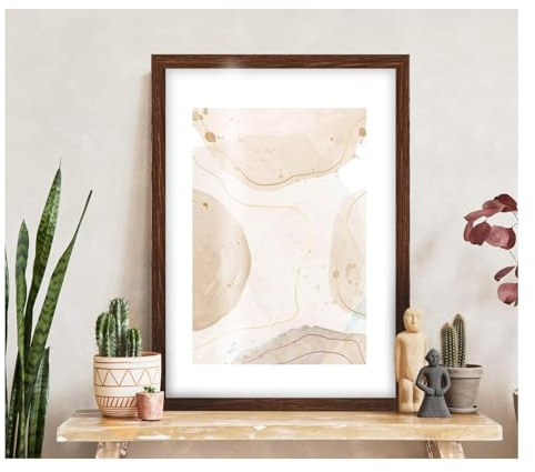 Pix FRAMES Bilderrahmen 20x30cm - Holz Fotorahmen - Braun | Holzbilderrahmen mit Plexiglas - Bilderrahmen Holz zum Aufhängen - Wooden Picture Frame - Photo Frame zum Aufstellen