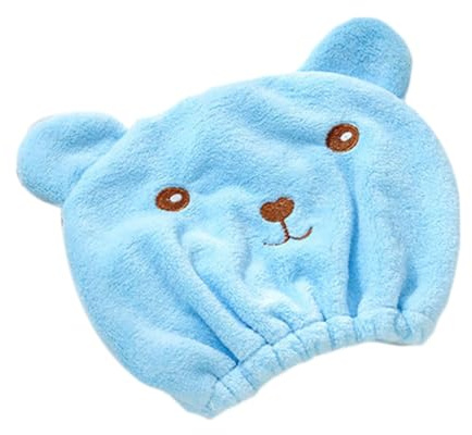 Gogogmee Blauer Cartoon Ebene Cartoon Trockenhaar Hut aus Polyester Schnell Trocknend und Wasserabsorbierend für Gym und Gesichtswäsche bei Erwachsenen und Frauen