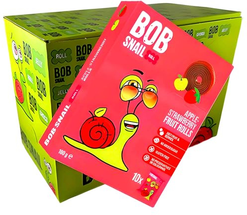 Bob Snail Manzana y Fresa Fruta Rollos 1 Caja 50 Rollos