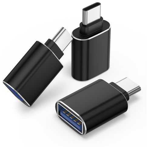 Oumida 【3 Stück】 Adapter USB C auf USB 3.0 Buchse Handy OTG Adapter Thunderbolt 4/3 auf USB kompatibel mit iPhone16 15 Serie MacBook Pro M4 Mac mini Galaxy S24 A55 (Schwarz)