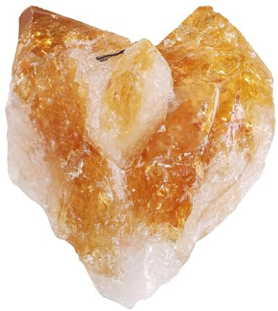 KYEYGWO Natürliche Citrin Rohkristall Specimen Edelstein Rohstück Geode Dekorative Steine Heilsteine zum Trommeln, Polieren, Wicca & Reiki, 50g-100g