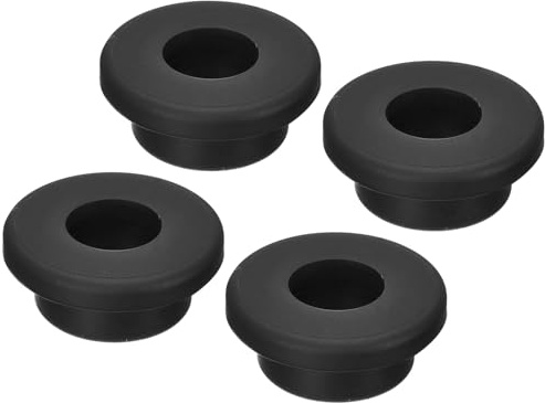 TOP-VIGOR 4Pcs Rubber Grommet 25mm Mount Dia Round T-Type Silicone Seal Flexible Hole Plug for Cable Pipe Cord Protection