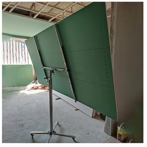 JYHHCYS plattenheber rigips Gipskarton-Hebebühne Für Decken Und Wände, 3,2 M, 3,4 M, 3,7 M Höhenverstellbar, Plattenhebebühne Für Gipskarton, Holz, Metall, PVC-Platten(Height 13 ft)