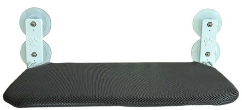 Katzen Hängematte Fenster Katzenbett mit Saugnäpfen für Balkon & Glas Gemütliche Katzenliege für Sonnenbad im Sommer Kuscheliger Hängesessel für Katzen (schwarz, Standardausführung)