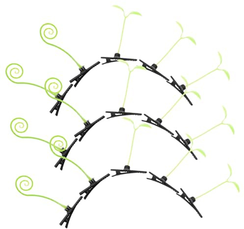 HAMPPLIES Fermagli per Chioma Donna 40 Pezzi Clip a Forma di Pianta in Plastica Verde Chiaro, Pratici e Adorabili per Accessori Chioma DIY e Uso Quotidiano