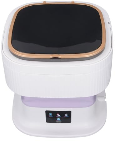 Smandy Lavadora de Lavandería Portátil, Ropa Interior de 11.5l Limpiador de Ropa para Bebés con Manguera de Drenaje para un Espacio de Autocaravana de (Purple)