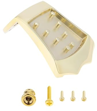 Create idea Triangle 8-String Mandolin Tailpiece with Belt Buckle and Screws for 8 String Arched Top Mandolin, Gold
