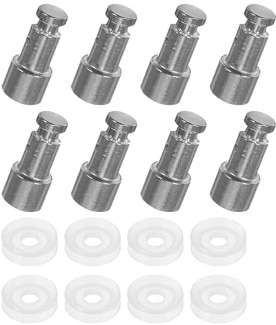 DOITOOL 8 Sets Float Valve for Pressure Cooker Sealer Gaskets Pressure Cooker Exhaust Valve Replacement Silver
